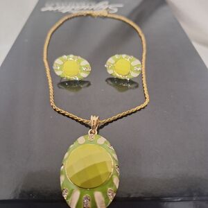 Gold and Green Jewelry Set